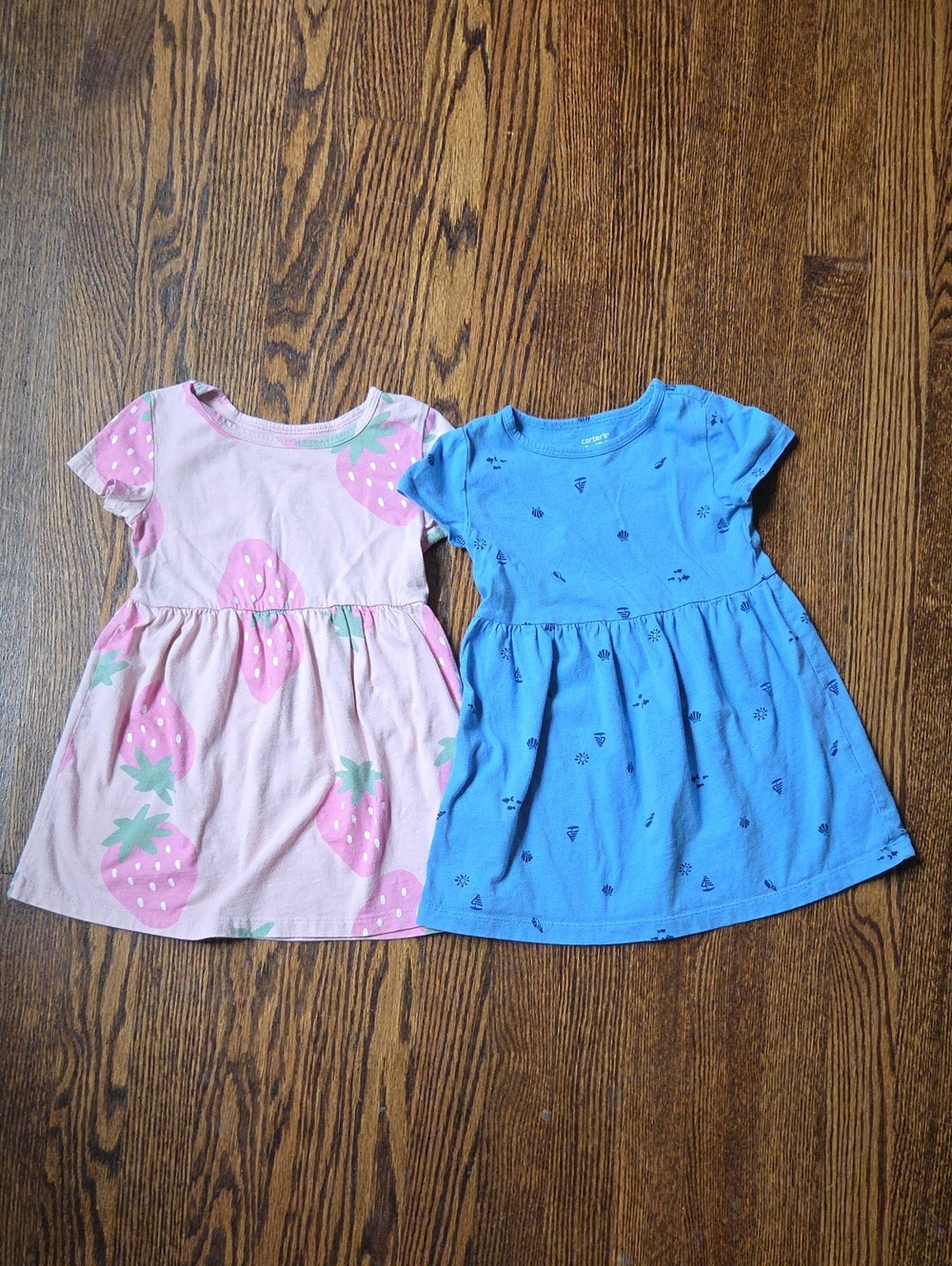 Carter's  Strawberry Print Dress & Blue Sailer Print Dress Set 3t